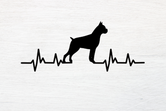 Boxer Heart Beat Svg